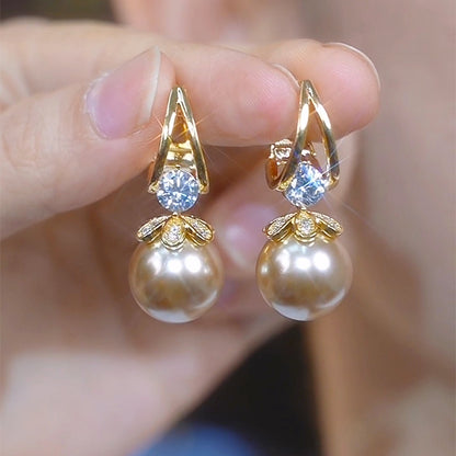 💎💐 Nové francúzske luxusné svetlo🌼 2025 Senior zmysel pre skutočný temperament Pearl Silver Strieborné náušnice