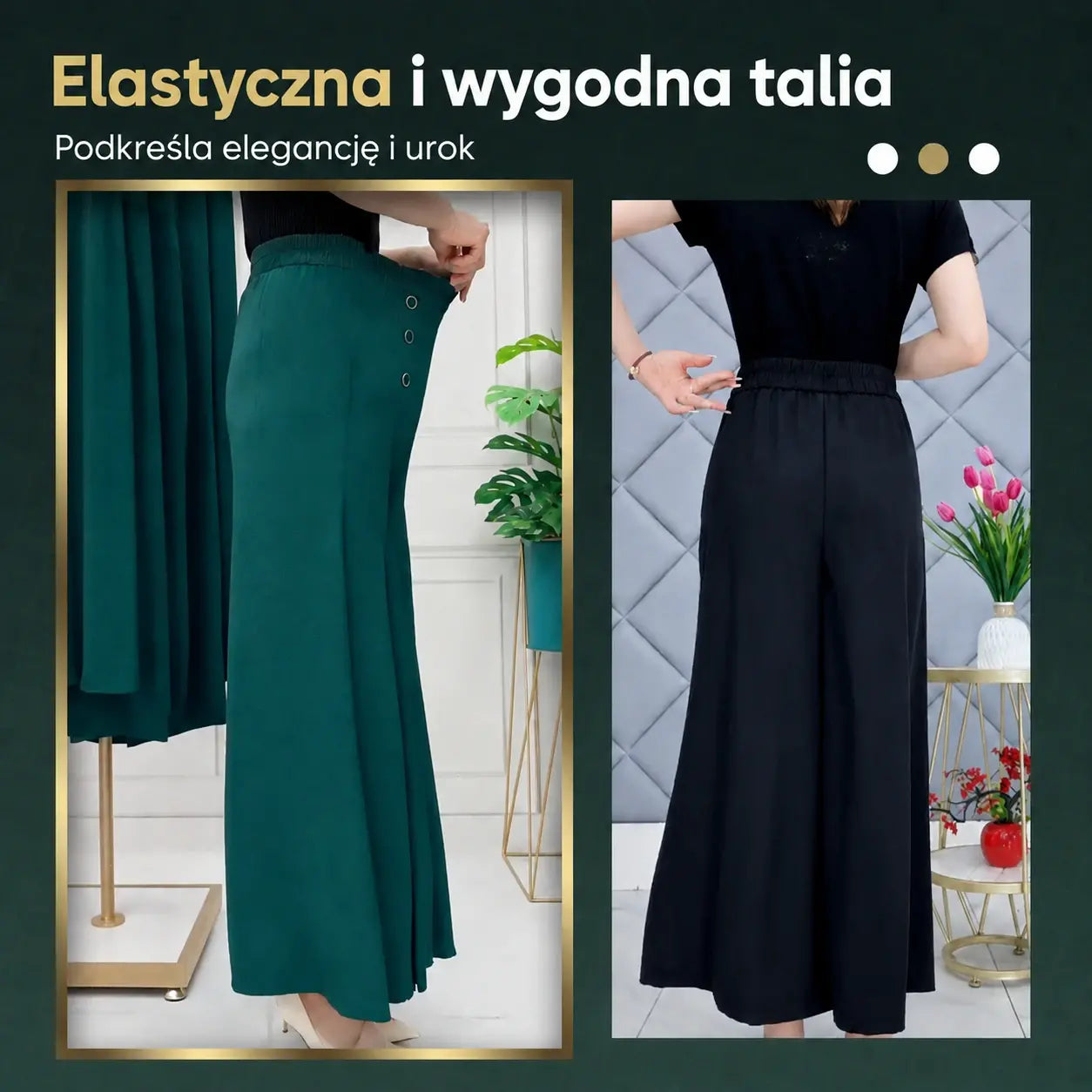 【M–5XL】Szerokie plisowane spodnie – 50% zniżki przez ograniczony czas