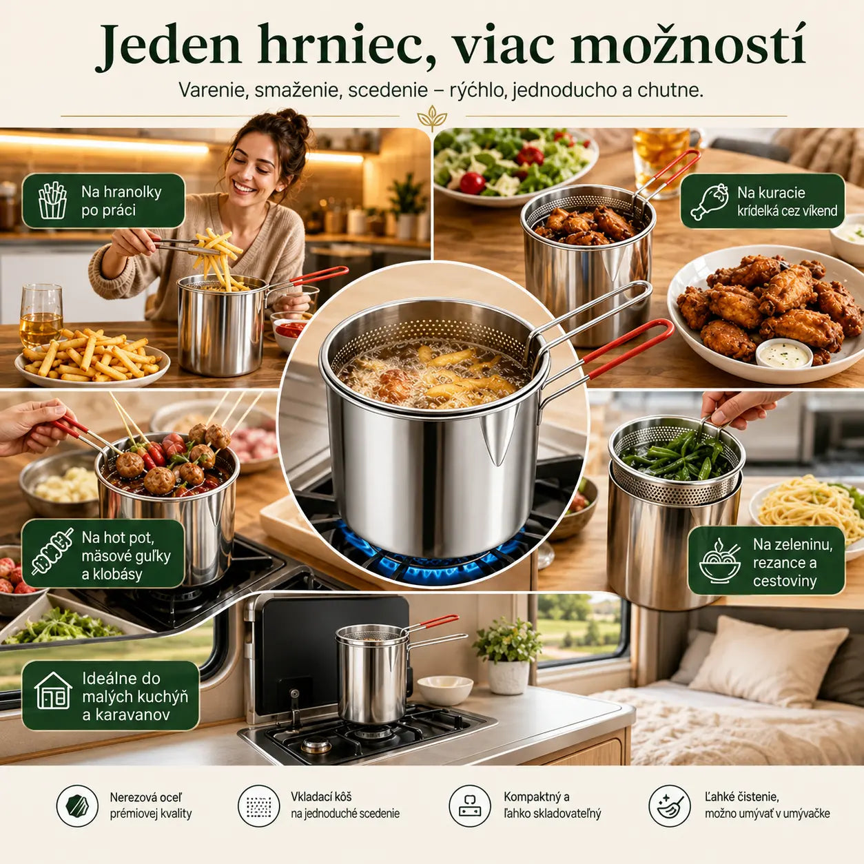 🔥 POSLEDNÝ DEŇ! -50% | Multifunkčná fritéza 304 | Jednoduché, rýchle a bezproblémové varenie 🍳