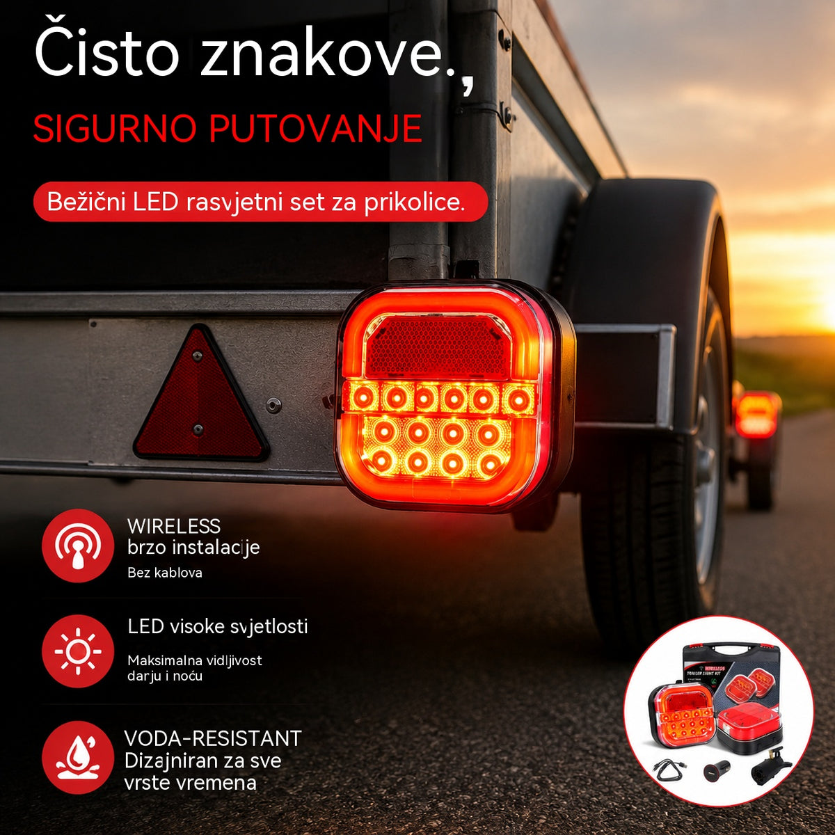 🚦【Univerzalna 12V/24V】🚦 LED svjetla za prikolicu automobila