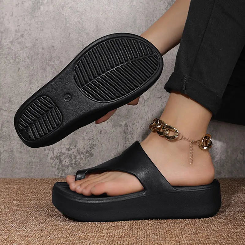 【36-41】Sandalias de plataforma para mujer con anillo para el dedo