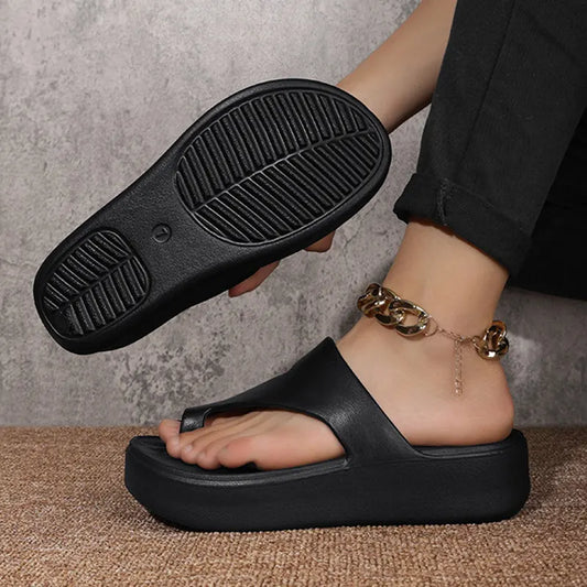 【36-41】Sandalias de plataforma para mujer con anillo para el dedo