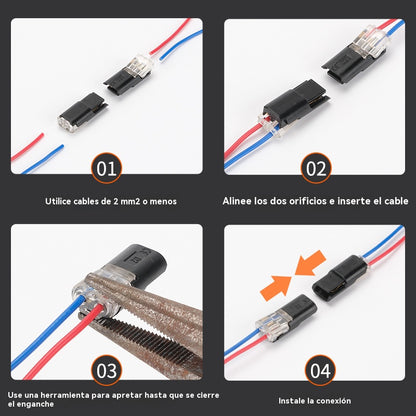 【¡Compra 50 y llévate 50 gratis!】🏆 Bloques de terminales LED sin soldadura ni pelado