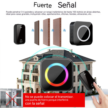 🔔🏠 Timbre Inalámbrico Inteligente 2 en 1 – Sin Cables, Impermeable y Fácil de Instalar