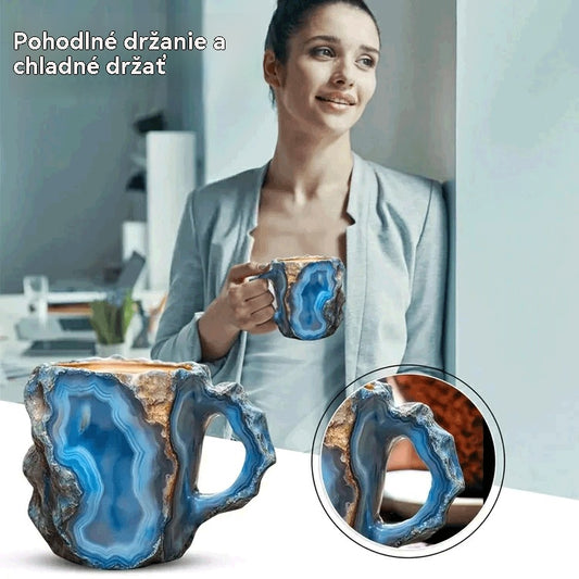 ✅ Platba pri doručení【Zdravie + Spojenie s prírodou】 Krištáľový minerálny hrnček na kávu