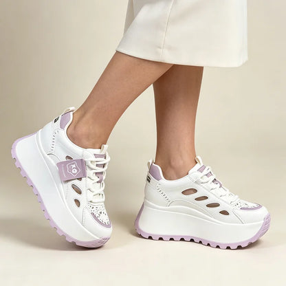👟 Zapatos de verano diarios con diseño perforado transpirable y suela gruesa - con estilo, transpirables y súper cómodos.