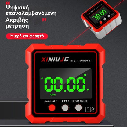 ⚡🔋 Dobíjecí elektronická vodováha s magnetem – měření během několika sekund.