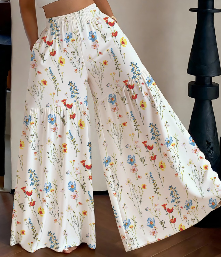 【S-2XL】Pantalones holgados estampados para mujer, aptos para todo tipo de cuerpo.