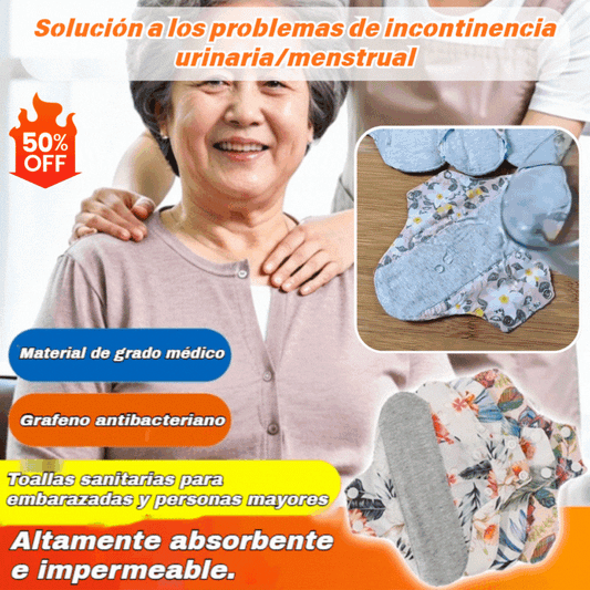 🔥🌈【5 piezas】Almohadilla antibacteriana de algodón y grafeno lavable