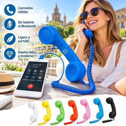 💥 Oferta de Navidad: 50% de descuento 📞 Auricular de teléfono retro vintage ✨ ¡El regalo de Navidad más original! 🎄