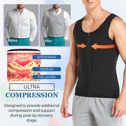 【S-4XL】💪Chaleco deportivo moldeador para hombre, sudoración intensa🔥, quema de grasa rápida⚡