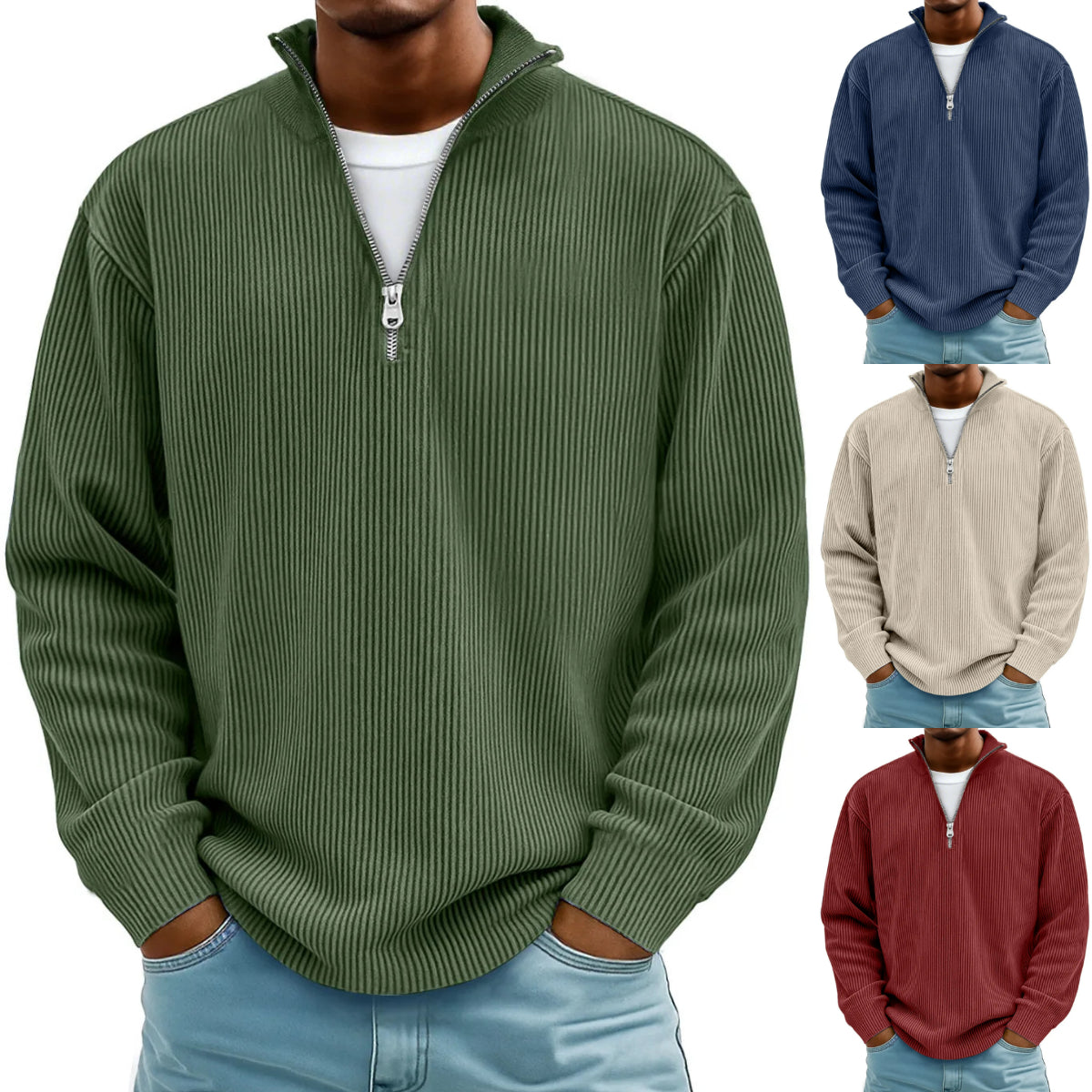 🔥【S-5XL】Nueva sudadera de hombre con cuello alto, otoño/invierno 2026