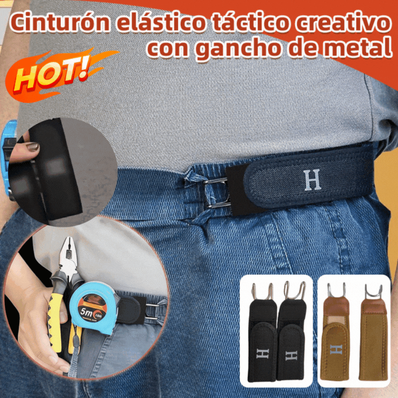 Cinturón ajustable y cómodo con hebilla de velcro universal elástica