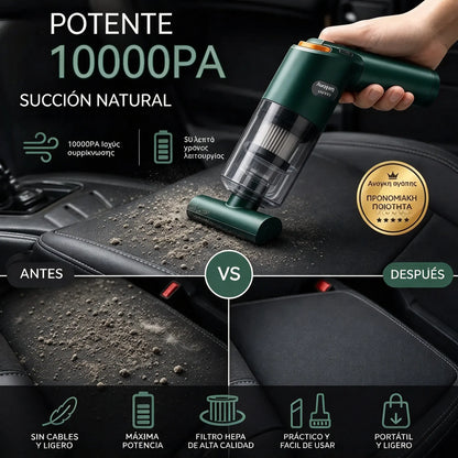 🚗✨ Potente aspiradora inalámbrica para coche – Compacta, sin cables y potente