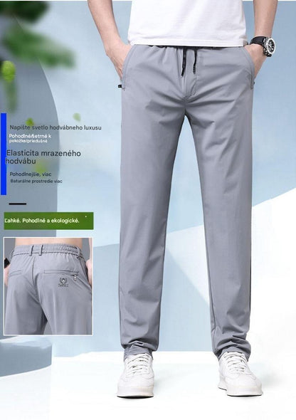 👖Výpredajný hit 【50% zľava】 [40-115 kg] Nové pánske elastické hodvábne nohavice na jar a leto 2026