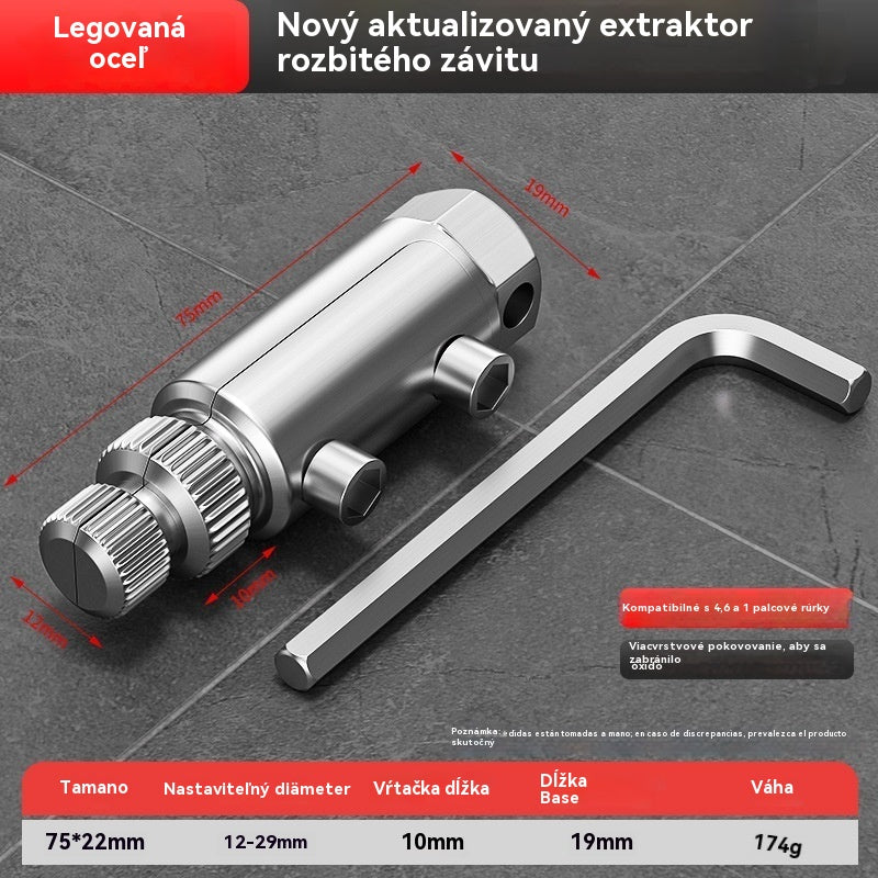 🔥【Obmedzená doba 50% zľavy】Odstraňovač pretrhnutých závitov pre rohový ventilový kohútik, univerzálne nástroje pre ventilové kohútiky