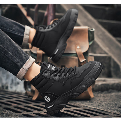 🔥🔥 【39-44】Nuevo estilo para otoño e invierno, botas versátiles antideslizantes para hombre con suela gruesa