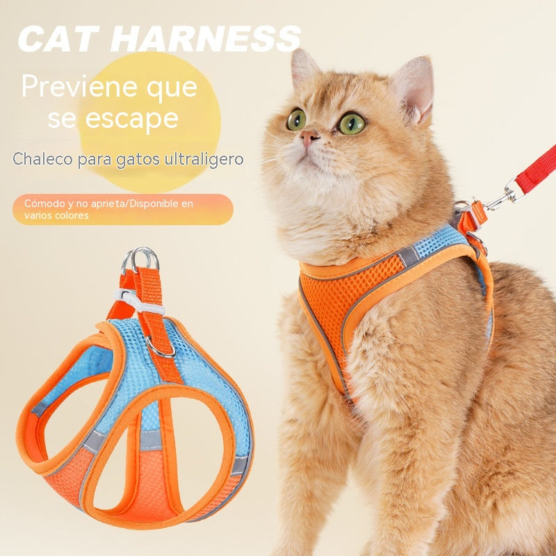 🐱 Arnés Antireflejante para Perros Pequeños y Gatos 🐶Cómodo, Antitirones + Correa Gratis 🎁