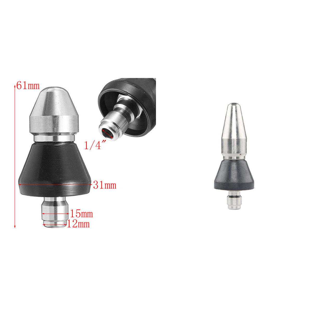 👨‍🦯🌊🛠️ 【SET de 2 piezas: Corta/Larga】🔥 Kit de boquillas de alta presión para desagües (Solución rápida)