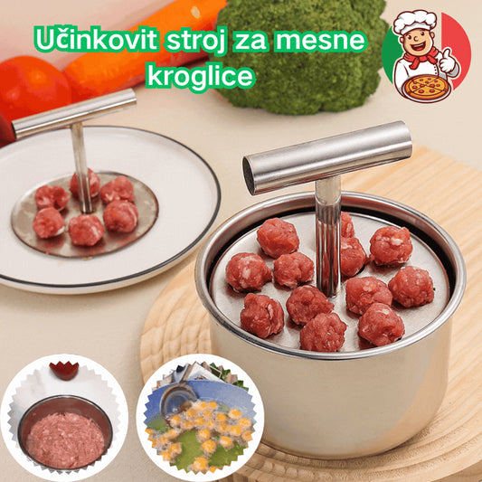 🔥【Kupite 1, dobite 1 brezplačno】Aparat za polpete iz nerjavečega jekla, praktičen kuhinjski pripomoček – idealen za mesne in ribje kroglice🍖🐟
