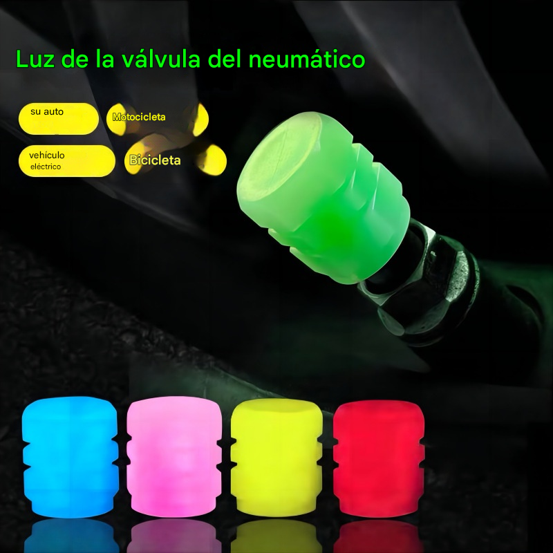 ✨✨Tapas de válvulas luminosas para automóviles, vehículos eléctricos, motocicletas, bicicletas, camiones y neumáticos; tapas de válvulas reflectantes súper brillantes.