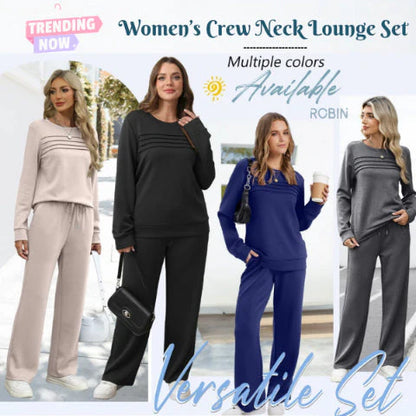 【🥇50% zľava】👗【S-3XL】🔥 Európsko-americký štýl pohodlnej jednofarebnej voľnej dlhoprstej dvojdielnej súpravy, pohodlná, univerzálna a módna.