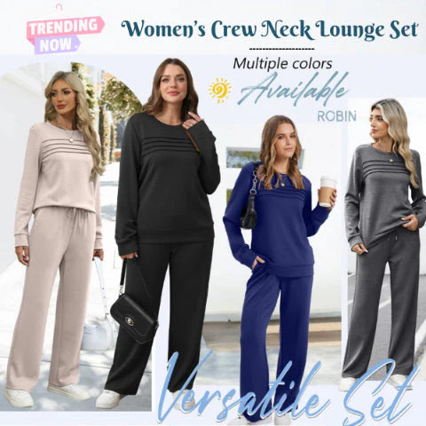 【🥇50% zľava】👗【S-3XL】🔥 Európsko-americký štýl pohodlnej jednofarebnej voľnej dlhoprstej dvojdielnej súpravy, pohodlná, univerzálna a módna.