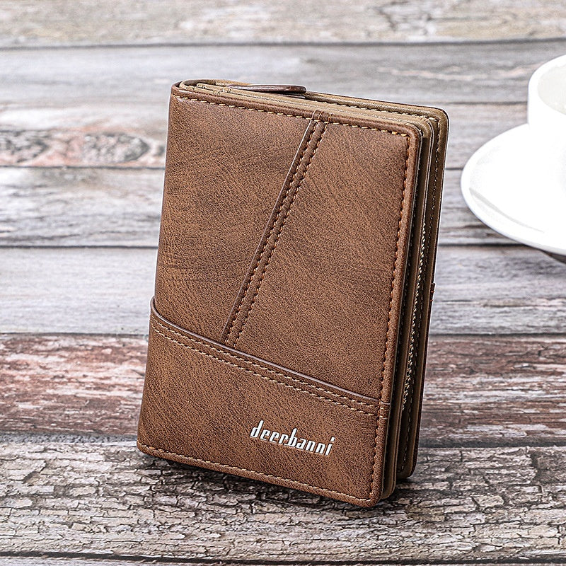 💥👛👍Cartera multiusos para hombre de piel auténtica con estilo retro.