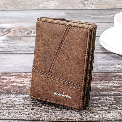 💥👛👍Cartera multiusos para hombre de piel auténtica con estilo retro.