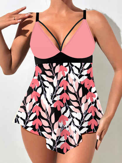 🏖️👙【Produs nou de vară】🌴【S-5XL】Set de costume de baie cu imprimeu pentru plajă, vacanță, 2025 