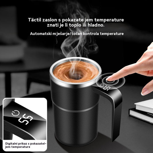 ☕❄️🌡️ Set šalica za kavu s mogućnošću ponovnog punjenja i automatskom magnetskom miješalicom 🔋⚡