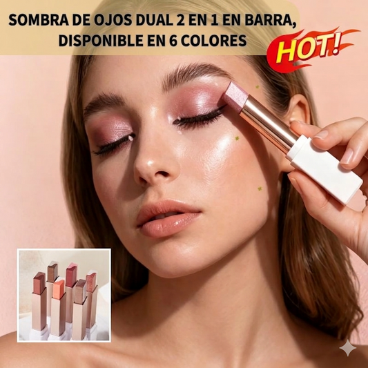 【Set de 6 piezas】😍 Sombra de ojos dos en uno, ¡ilumina instantáneamente el tono de la piel para una tez impecable! 🔥
