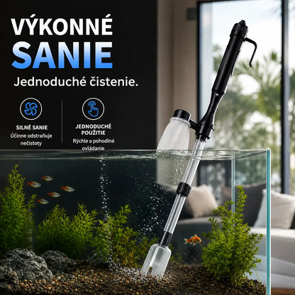 🐠Elektrický čistič akváriového substrátu s nastaviteľnou dĺžkou hadice pre ľahké čistenie - vhodný pre všetky akvária🧹🐟