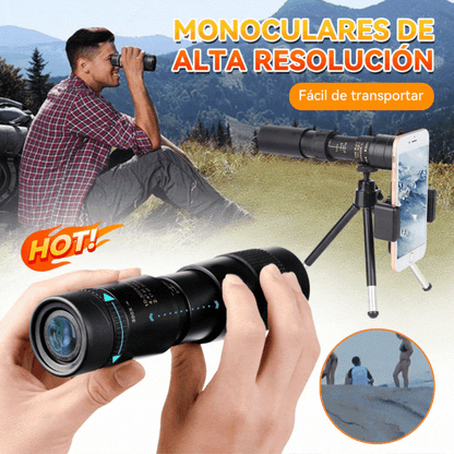 🔥🔥【¡Oferta por tiempo limitado!】【juego de 6 piezas】🔥 Telescopio monocular con zoom de 10-300x