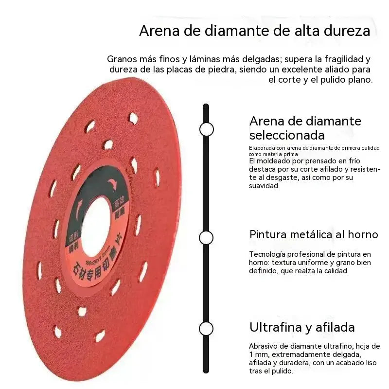 🔥✨【3 unidades】⚙️Disco de doble función para cortar, desbastar y recortar cerámica, vidrio y piedra (para uso con amoladoras angulares)