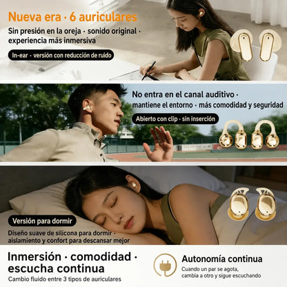 Auriculares inalámbricos GT699S 6 en 1 con múltiples estilos y estuche de emergencia ✨