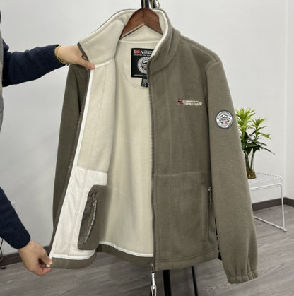 🔥💥【XS-3XL】 Pánska ležérna teplá jesenná a zimná hrubá zamatová fleecová pánska bunda veľkej veľkosti 3779056