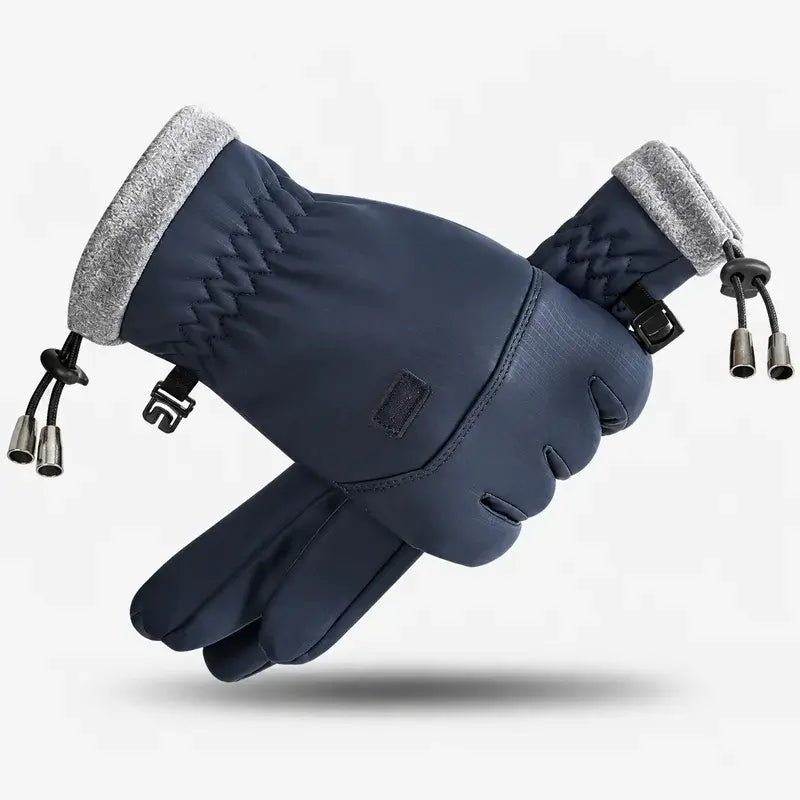 🧤 Guantes de invierno impermeables y resistentes al viento para hombre · Forrados de felpa · Compatibles con pantallas táctiles · Palma antideslizante · ¡Ideales para ciclismo, esquí y senderismo!