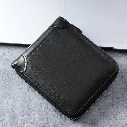 ✨🎁Retro pánska peňaženka z umelej kože so zipsom, puzdrom na karty/skladacou peňaženkou na mince.