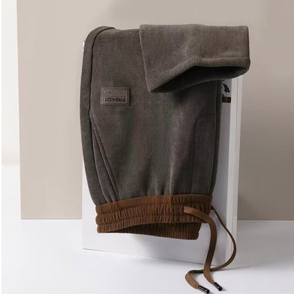 🔥 🔥Pantalones de ocio de otoño/invierno: versátiles, de corte holgado, con forro polar, pantalones de chándal reforzados