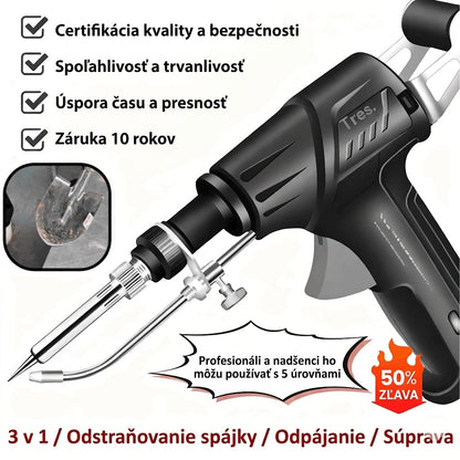 🔥🔩 Ručná elektrická spájkovačka, súprava s automatickým podávaním cínu ✅