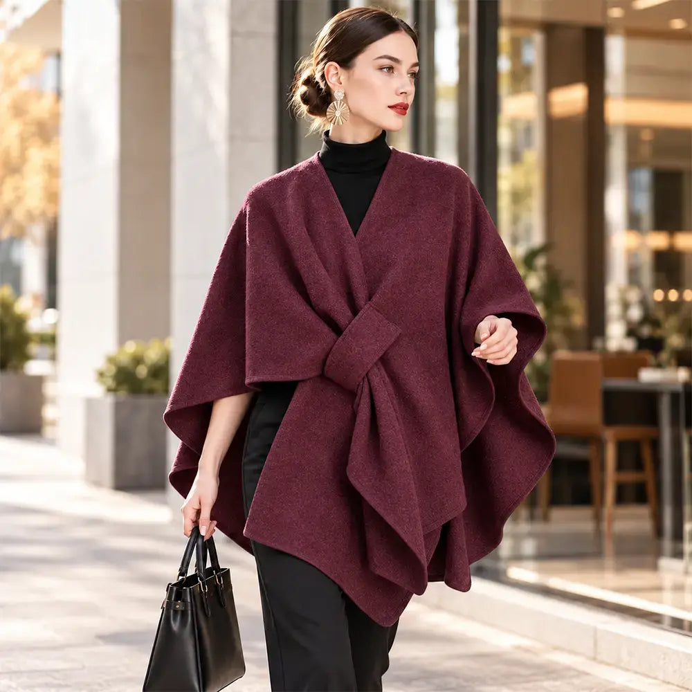 Nueva bufanda tipo chal multifuncional de mezcla de lana para otoño/invierno