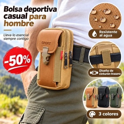 🔥Bolso casual para hombre, ideal para actividades al aire libre y deportes, o bolso para teléfono móvil.