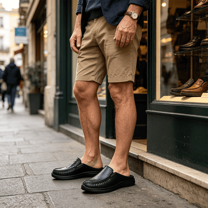 ✨🔥【Popust 50% na novosti】【Veličine 39-46】Muške kožne casual papuče 2026 ✅ Jednostavne i udobne ✅ Antiklizne