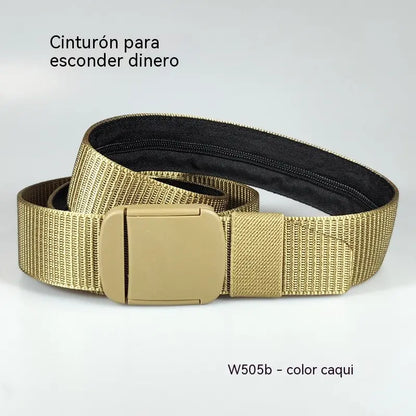 🔥【Compra 1 y llévate 1 gratis】🔥【Longitud： 130 cm】Cinturón de viaje táctico con bolsillo oculto para dinero
