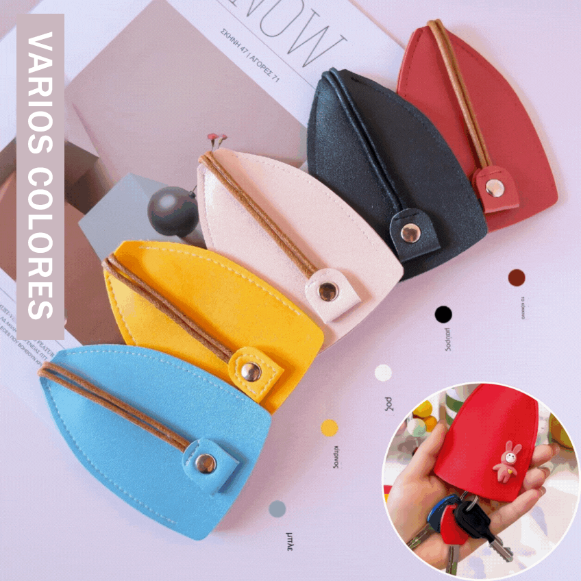 【📢📢 ¡El precio más bajo por tiempo limitado!💥】 (🔥 1 juego de 6 piezas) Bolsa/Estuche para llaves con cordón