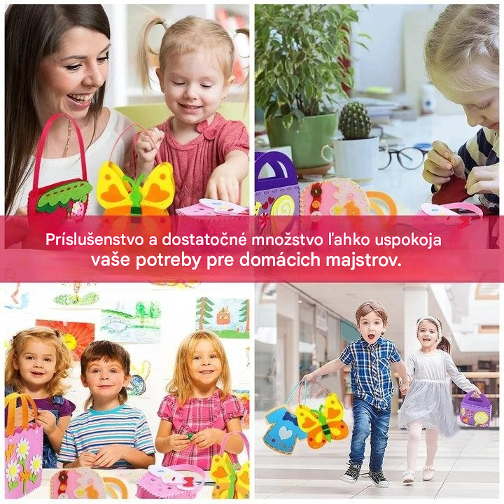 🎁🔥【8 kusov】Ručne vyrobené detské tašky z netkanej textílie pre domácich majstrov, najlepší darček pre deti