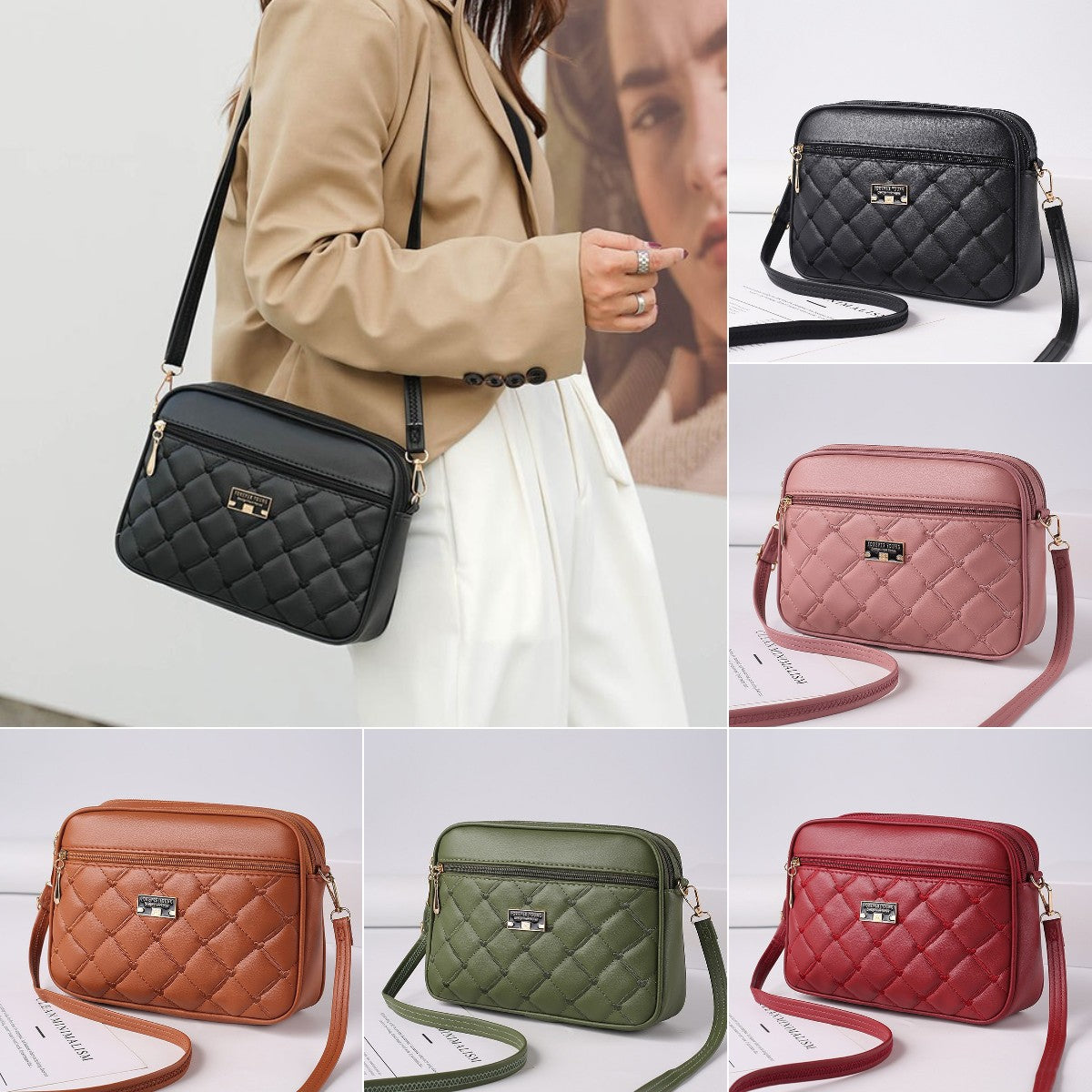 💥【Compre 1 y obtenga 1 gratis】Bolso de hombro de gran capacidad de cuero suave de moda 2024