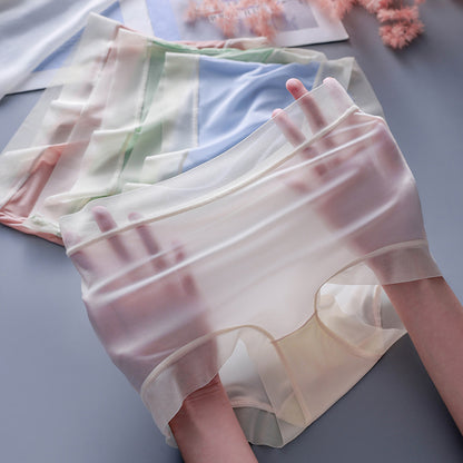 💟【Pack de 6】Bragas de mujer de alta calidad / cintura alta / alta elasticidad de seda fría