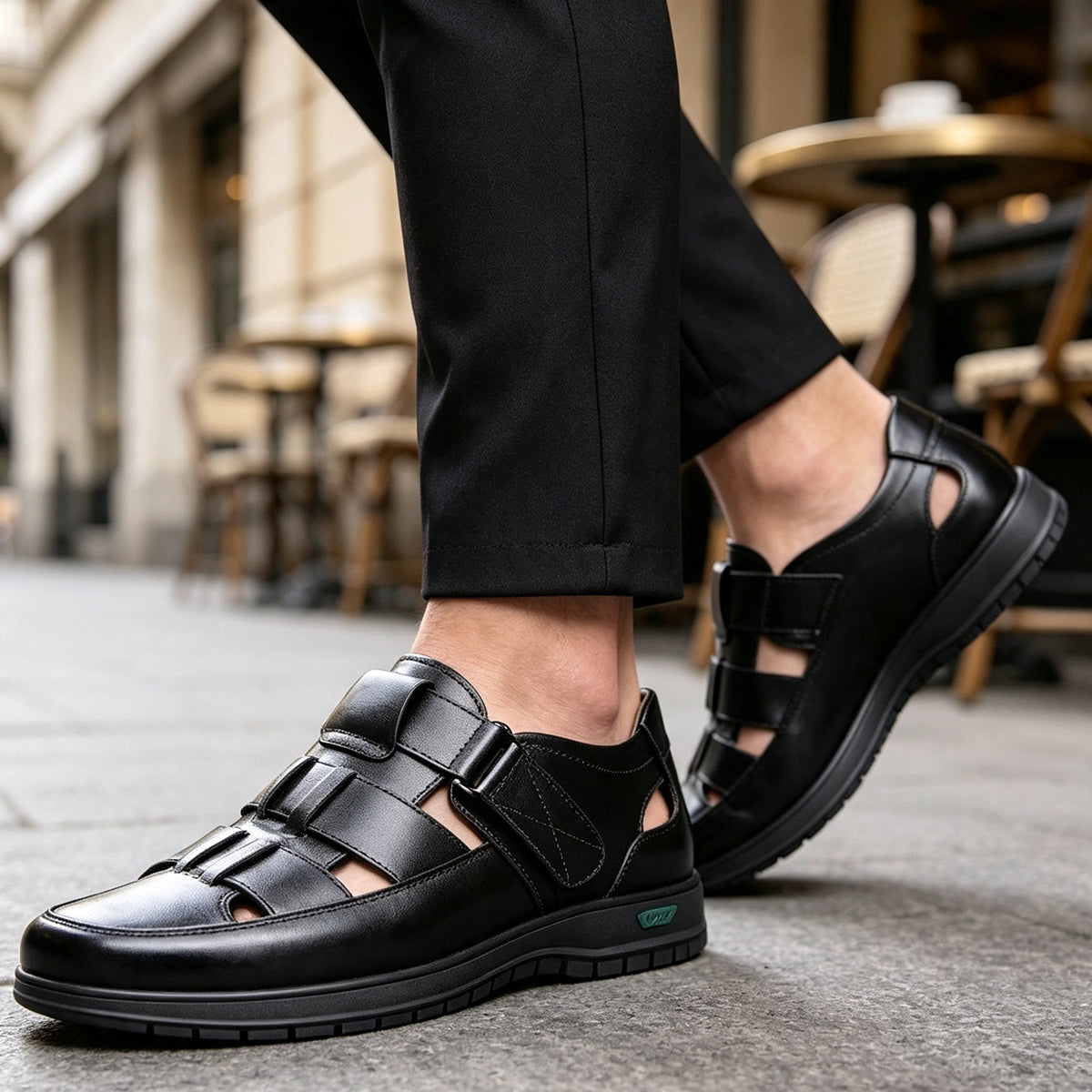 【38-44】👞 Pánske priedušné ležérne sandále, pravá koža, dutý dizajn, protišmyková podrážka – letná kolekcia 2026